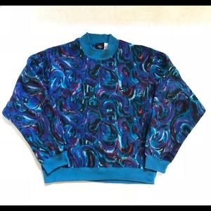 Vintage Nike bright abstract fleece sweatshirt, XS
